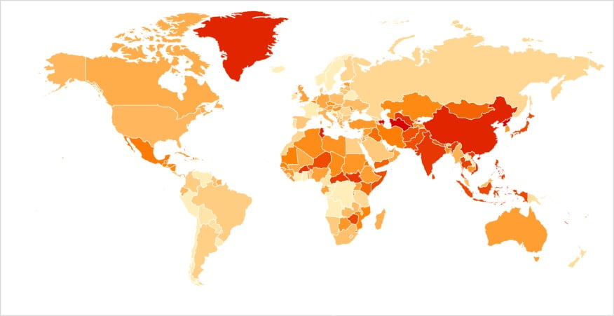 Climate Change Risk Exposure Map